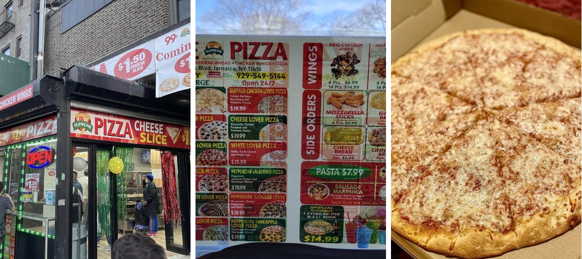99 Cent Premium Pizza Menu