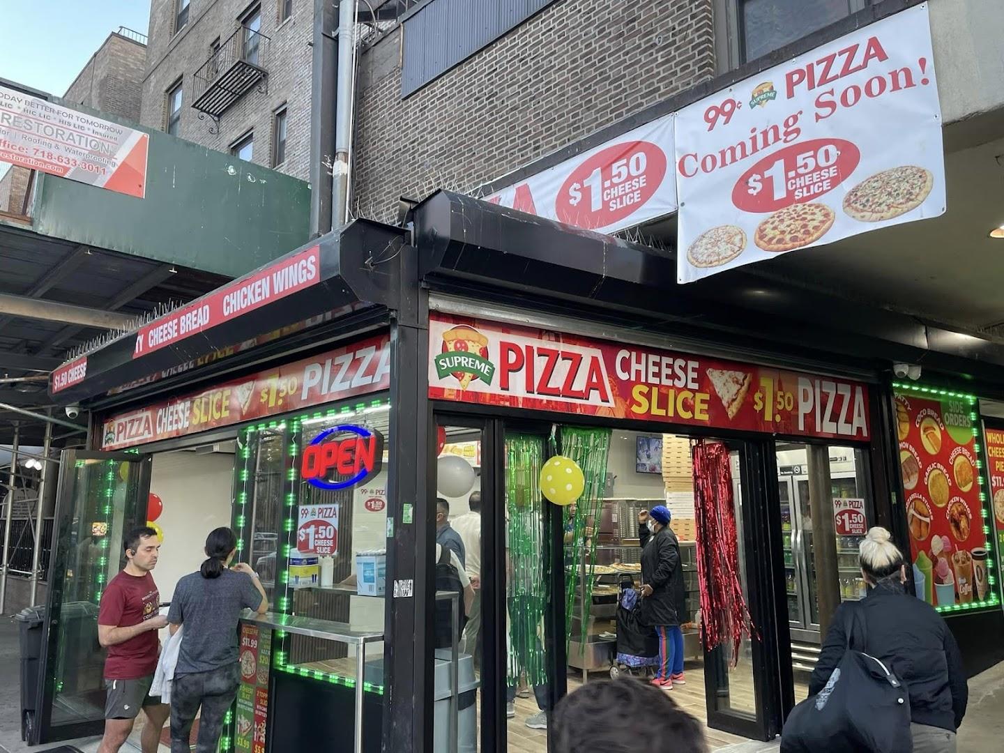 99 Cent Premium Pizza Menu